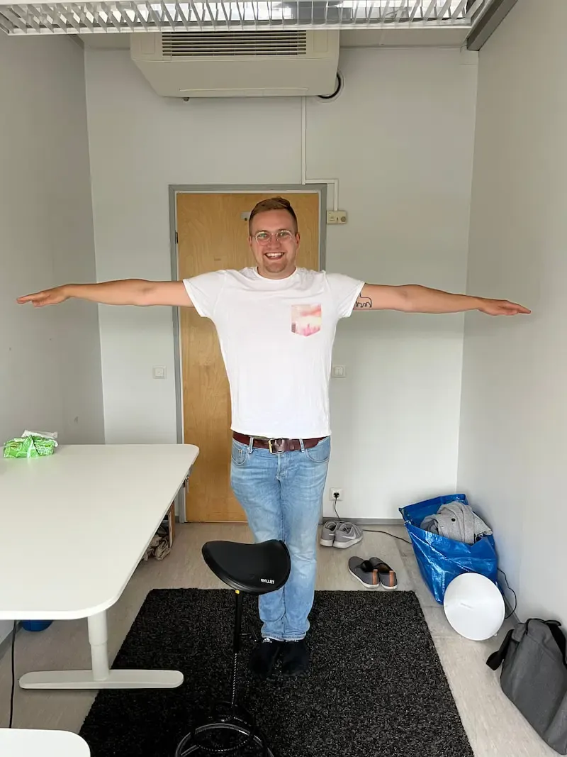 Patrick Partti Fionian uudella toimistolla 2023