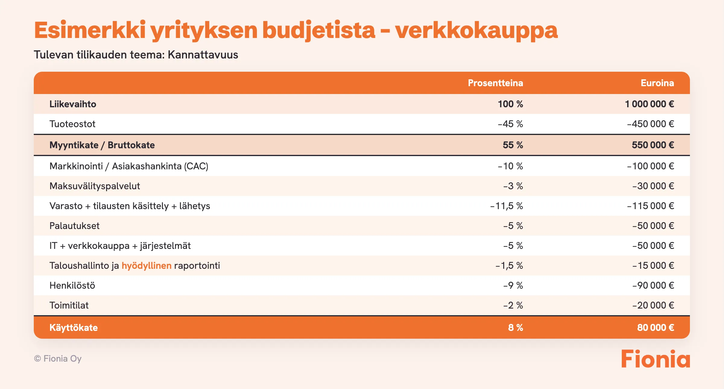 yrityksen budjetti esimerkki verkkokauppa tilitoimisto fionia